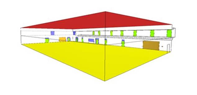 sportzaal akoetisch model